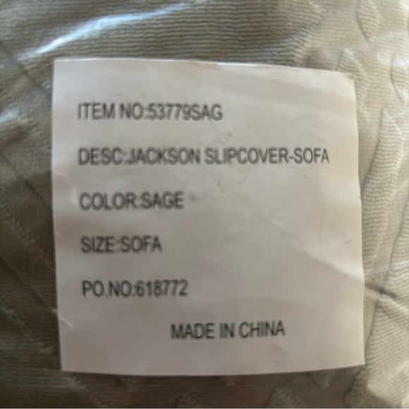 Sofa Cover Stretch Jersey Slipcovers fits 74-96” width Sage Factory Sealed NIP - Picture 4 of 7